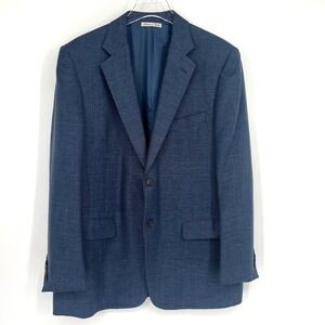 Belvest‎ for Davide Cenci Blazer Mens 44R Wool Linen Blue Sports Coat Classic